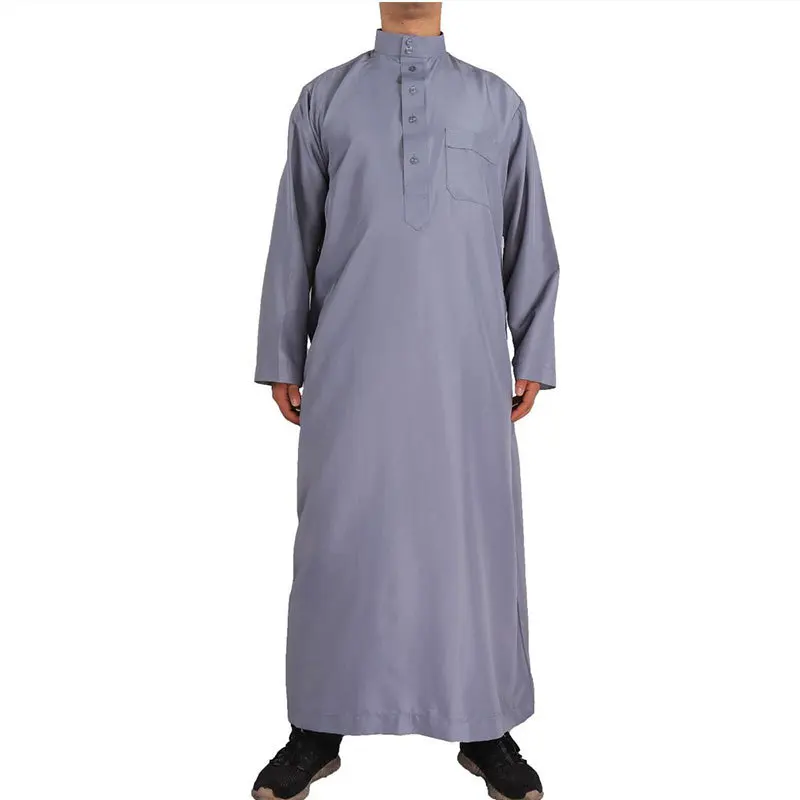 Man Muslim Arab Roupas Man Clothing Islam Djellaba Men Robe Middle Eastern Washed Fleece Robe Jubba Thobe Muslim styles Fashion