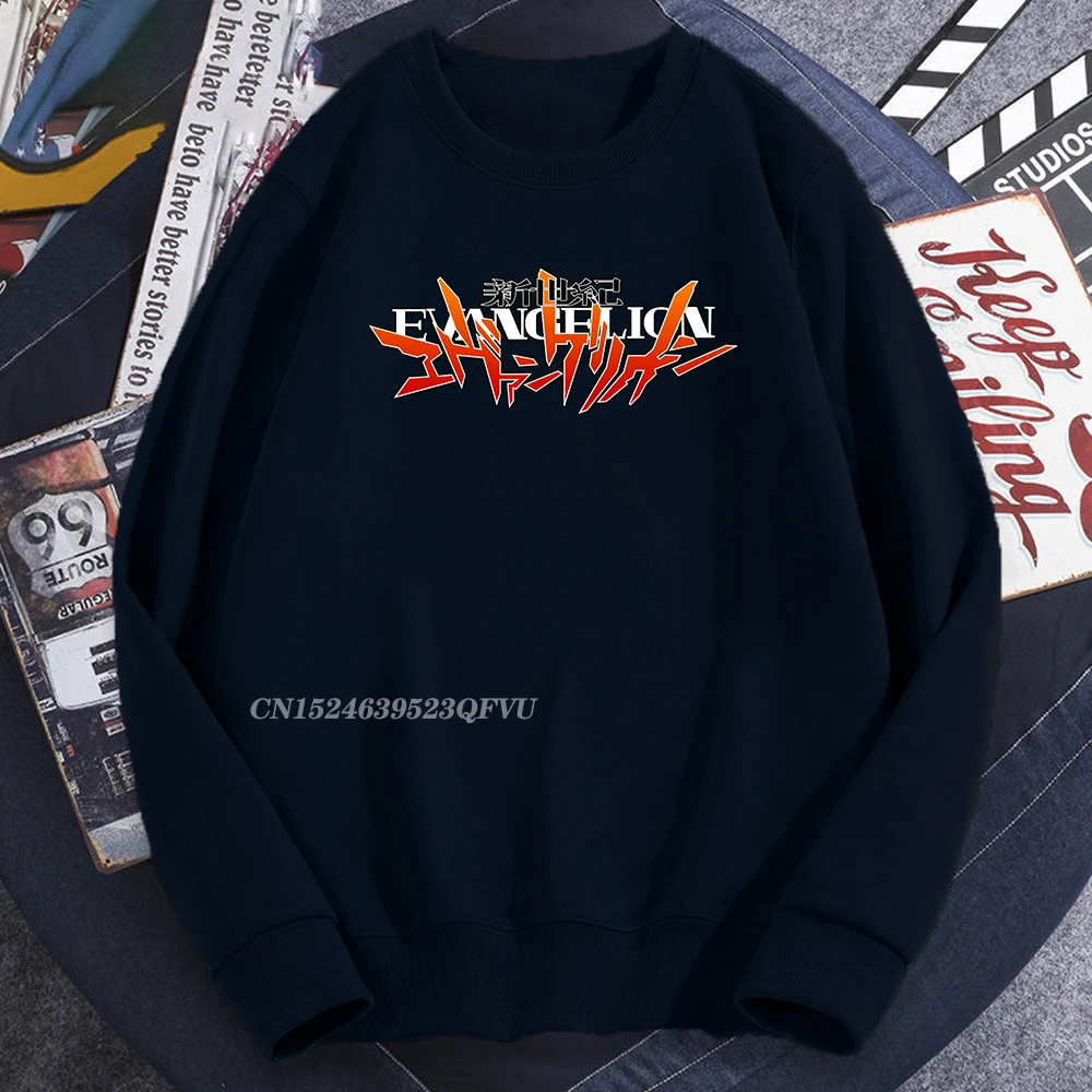 

Pullover Autumn Sport Simple Hoodie Harajuku Cartoon Anime Evangelion Mens Clothes Hooded Pullover Japan Anime Design
