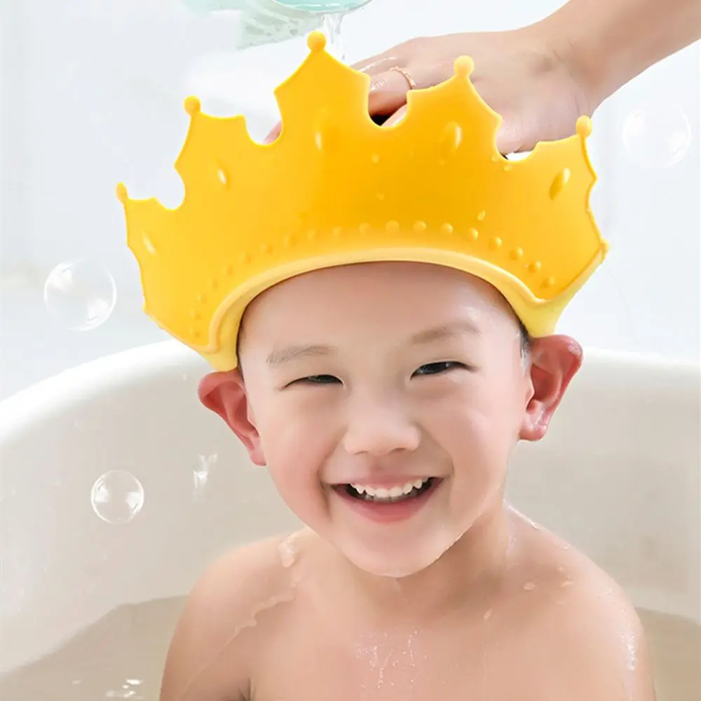 

Головной убор Crown Bath для ухода за ребенком, шапка для шампуня, шапка для защиты глаз, детская шапка для ванны, чехол для мытья волос