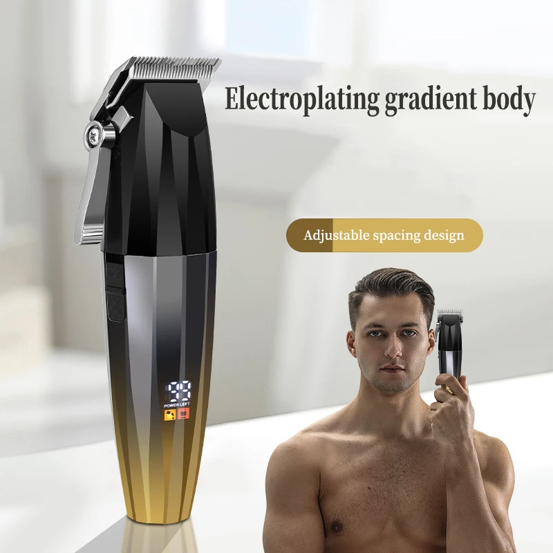

2022 new hair clipper diamond engraving electric hair clipper LCD display oil head hair clipper home shaving hair clipper automa