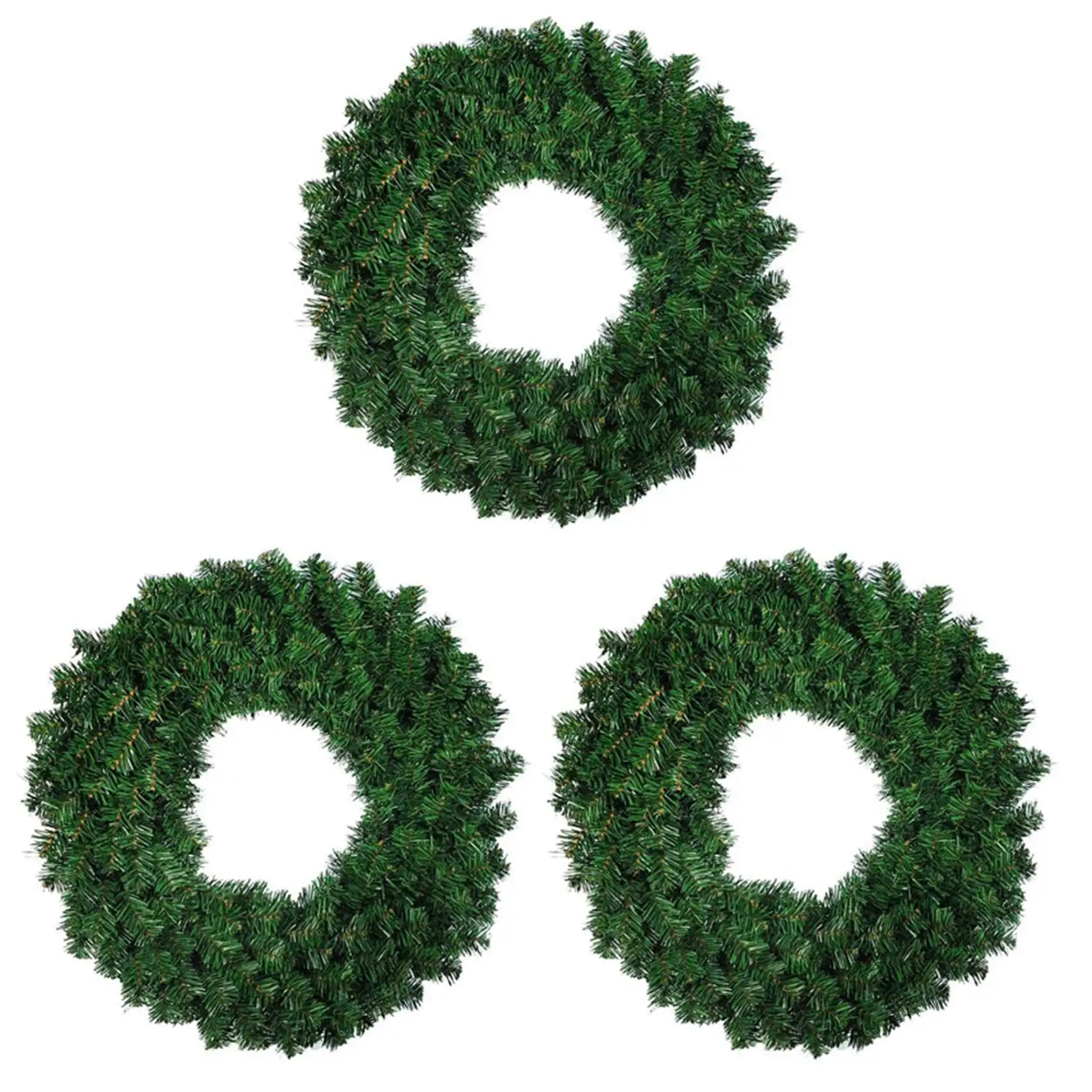 

Венок из искусственной зеленой сосны, 3 шт., гирлянда для передней двери, окна, камина, Рождественское украшение