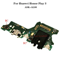 original usb charging port dock flex cable for huawei honor play3 ask al00 charge charger plug with microphone headphone jack