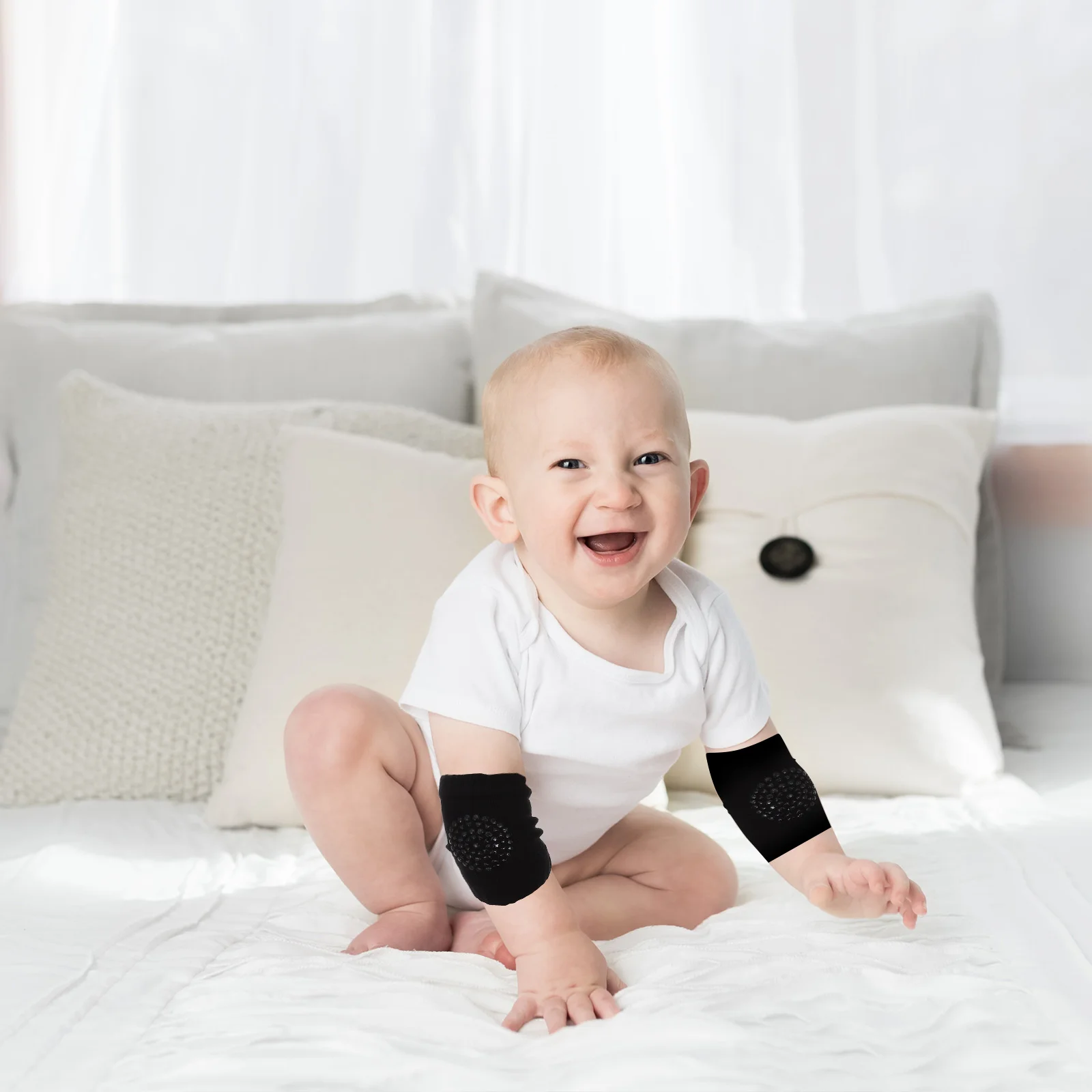 

3 Pairs Toddler Elbow Protectors Crawling Knee Pads Crawling Knee Protectors for Babies Kids Toddlers