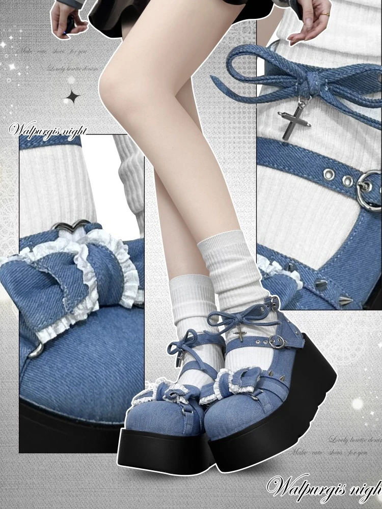Оригинальные подлинные субкультурные туфли Лолиты Ночь ведьмы студенческие