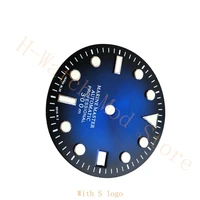 nh35 watch accessories made for nh35 mechanical movement mod accessories diving meter 300m blue dial