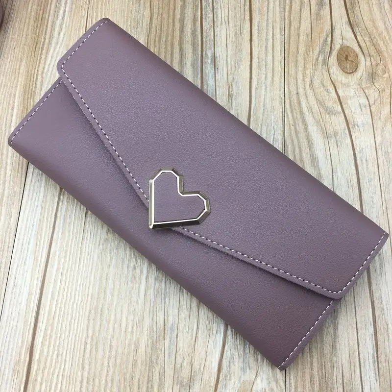 2023 Women Long Wallets Purses Luxury Love Heart Wallets  Ladies Girl Money  Pocket Card Holder Female Wallets Phone Clutch Bag