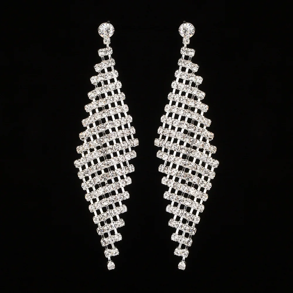 

European and American Fashion New Style Earrings Earrings Personality Rhinestone Tassels Diamond Earrings High-quality Jewelry