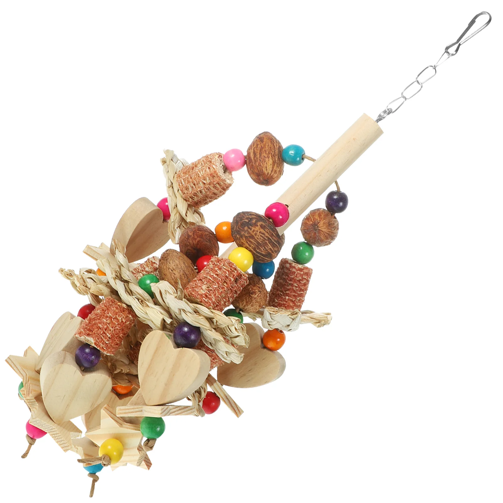 

Parrot Cage Chewing Toy Bird Funny Hanging Toys Foraging Gnawing Skewers Wooden