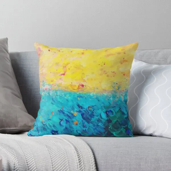 

The Divide Stunning Bold Colors Ocean Printing Throw Pillow Cover Soft Throw Waist Car Wedding Office Hotel Pillows not include