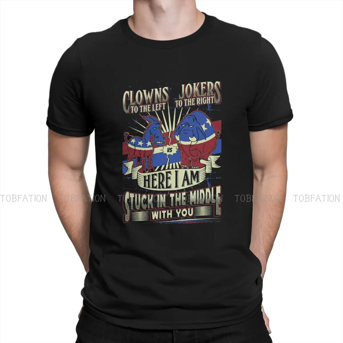 

Left O Neck TShirt Clowns Circus Comedy Role Pure Cotton Original T Shirt Man's Clothes Fashion Big Sale