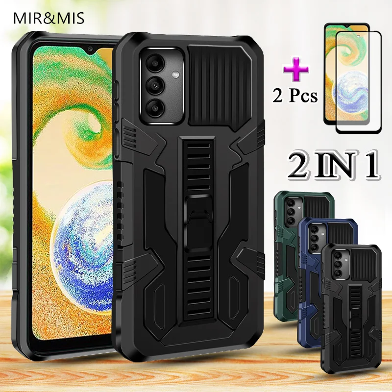 2 в 1 для Samsung Galaxy A04S A13 5G чехол телефона жесткий Защитная камера с керамической