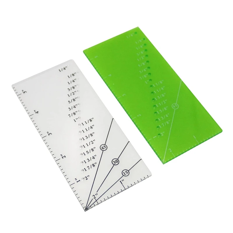 

Seam Ruler Quilting Seam Guide Ruler for 1/8 Inch to 2 Inch Straight Line Hems,Perforated Seam Gauge Seam Measuring Tool