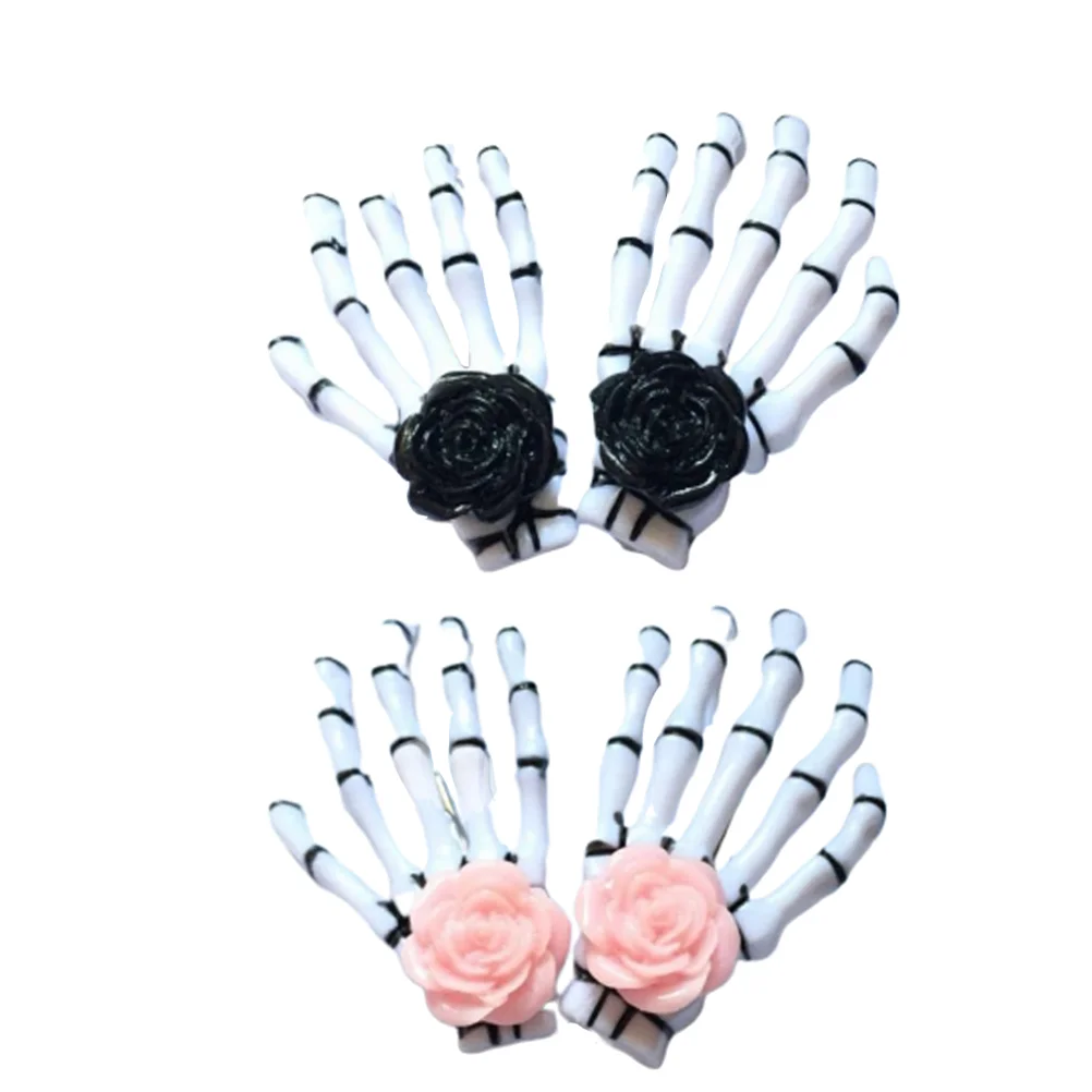 

Заколка для волос заколка для Хэллоуина готикпанк женская заколка для волос Rosehand в стиле ужасов корейский Когтевран аксессуары для цветочн...