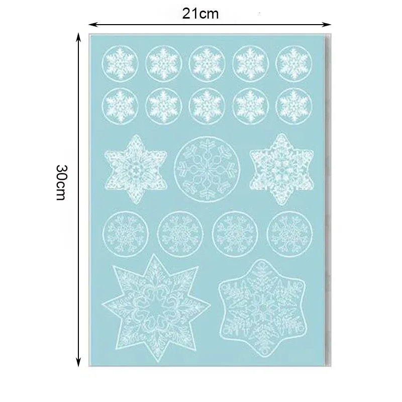 Рождественская Снежинка Электростатическая Наклейка на стену стеклянные окна