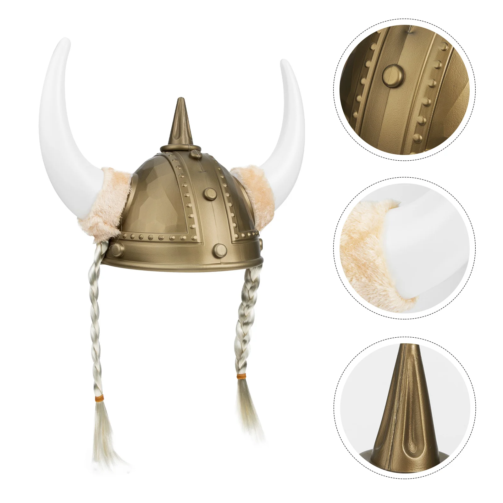 

Rome Ox Horn Hat Masquerade Decor Dance Performance Prop Party Viking Costume Accessory Mens Headbands