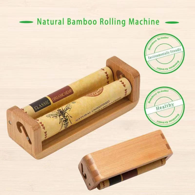 

New 78mm Bamboo Cigarette Maker Portable Smoking Accessories Manual Tobacco Rolling Making Machine Cigarette Hand Weed Roller