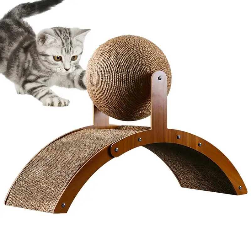 

Cat Scratcher Arch Vertical Kitten Scratcher Lounge Cat Scratching Ball Scratcher Toy With Ball For Cats & Kittens & Dogs & Pupp