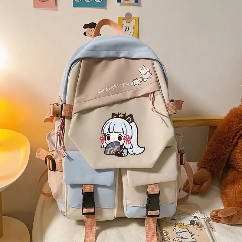 

Game Genshin Impact Sayu Kokomi Yoimiya Gorou Kazuha Thoma Ayaka Beelzebul Kujo Sara Yae Miko School Backpack Student Bag Gift 1