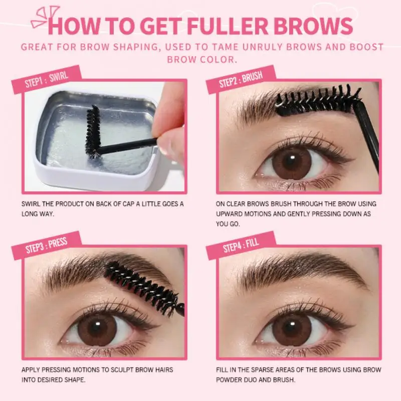 

Eyebrow Soap Wax With Brush Spray Bottle Natural Waterproof Eyebrows Pomade Gel Brow Styling Makeup Soap TSLM1