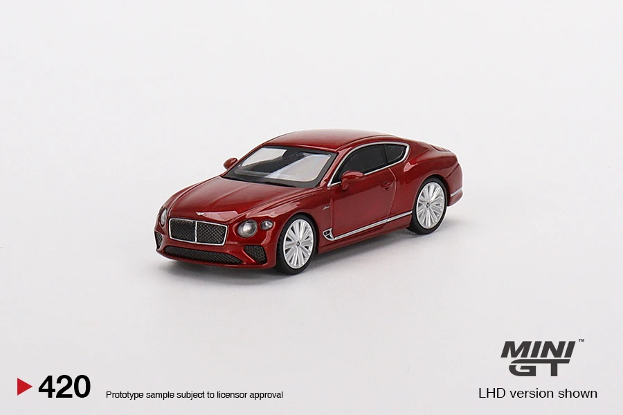 

MINI GT 1:64 Bentley Continental GT Speed 2022 конфетно-красная фотография HD