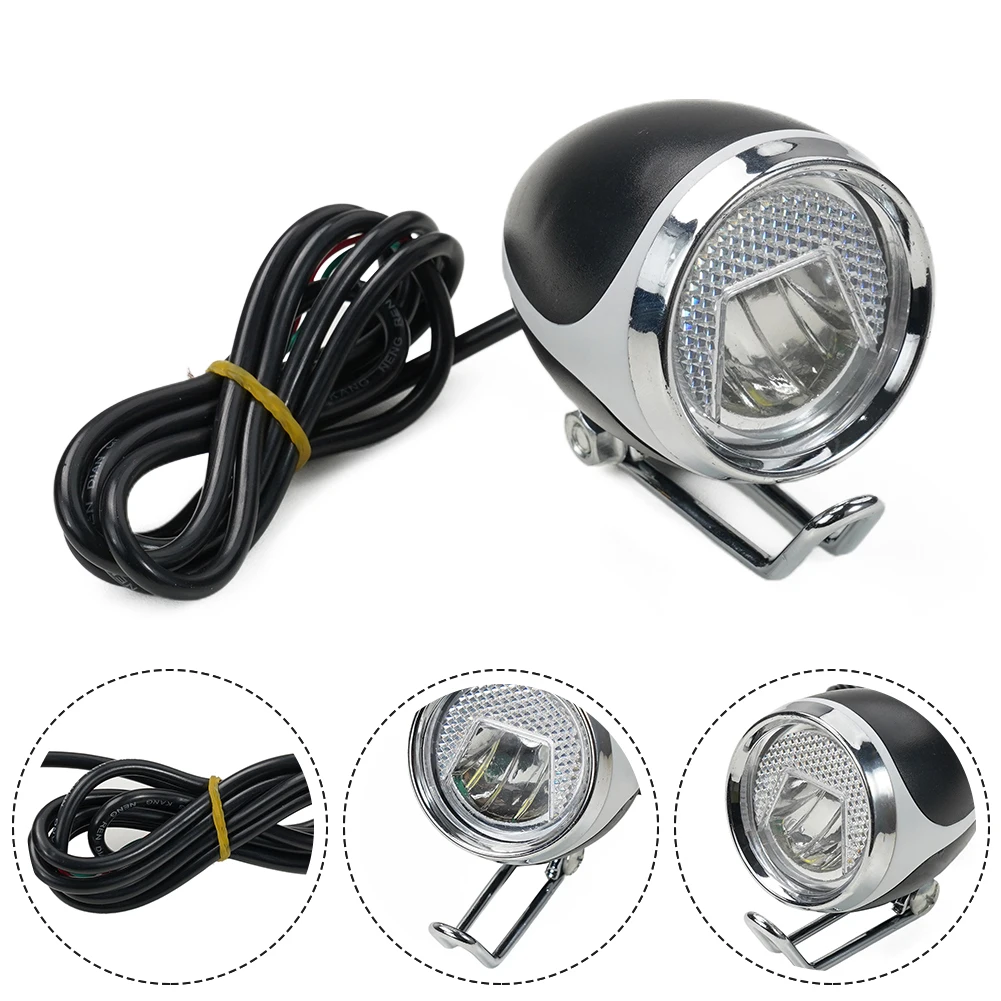 

12-80V E-bike Front Lamp Light With Horn For Kugoo Electric Kick Scooter Electric Bicycle Led Headlights Cycling Part Accessory