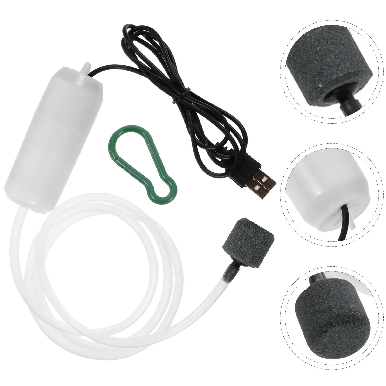 

Air Pump Aerator Aquarium USB Air Pump Air Pump Oxygenator for Tank ( White )
