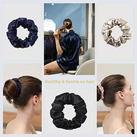 yunfreesilk 1922mm silk scrunchies 100 charmeuse elegant scrunchie for women girl%e2%80%99s hair care silk hair ties elastic bands