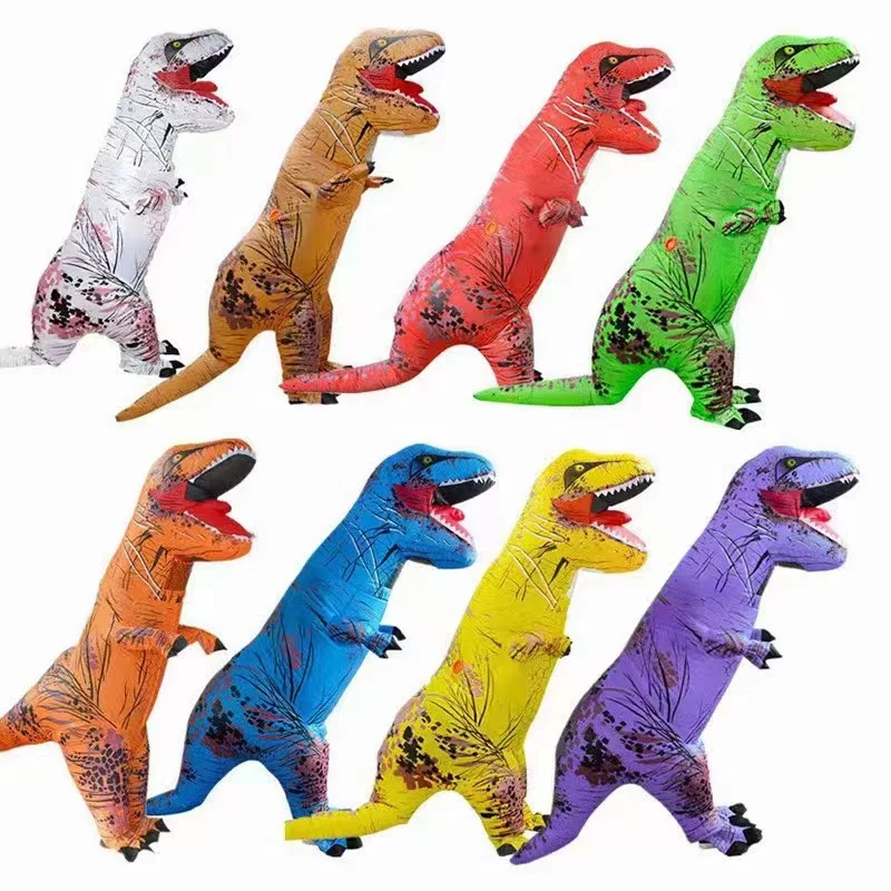 Dinosaur Inflatable Costume Fancy Mascot Anime Halloween Party Cosplay Costumes for Adult Kids Interesting Dino Cartoon Suit images - 6