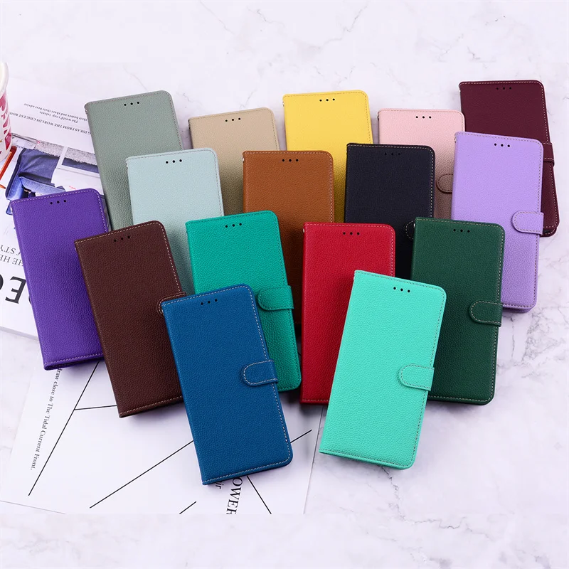 A7 A6 A8 2018 Case Solid Candy Color Leather Phone Case on For Samsung Galaxy A7 2018 A6 A8 Plus J4 J6 Plus J8 2018 Wallet Cover images - 6