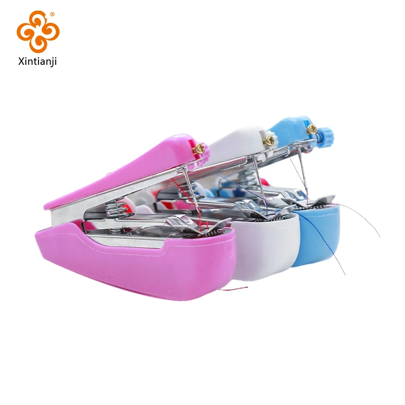 Мини-швейная машина маленькая ручная карманная швейная Портативная Домашняя для