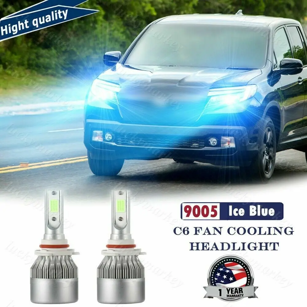 

Plug&Play 9005 36W 8000K COB LED High Beam Headlights For HONDA Ridgeline 17-19