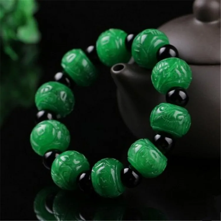 

100% реальный зеленый нефритовый браслет из нефрита браслеты из натуральных бусин браслет для мужчин женщин нефритовый подарок натуральный зеленый нефритовый браслет 17*14 мм