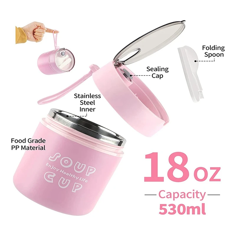 Изолированный пищевой контейнер термос из нержавеющей стали для детей и