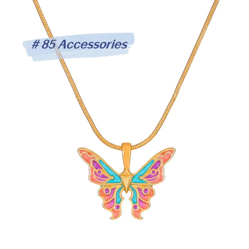 

Women's Butterfly Princess Style Alloy Aesthetic Pendant Necklace Wholesales For Girl's Gift ZN00015