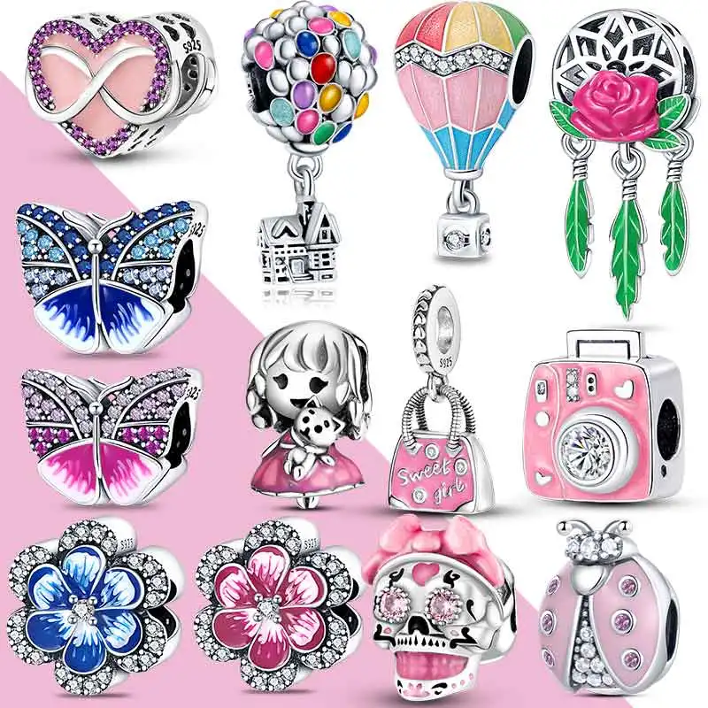 

Top Sale 925 Silver Bag Bag Camera And Little Girl Beads Fit Original pandora Bracelet&Bangle For Women Birthday Fashion Jewelr