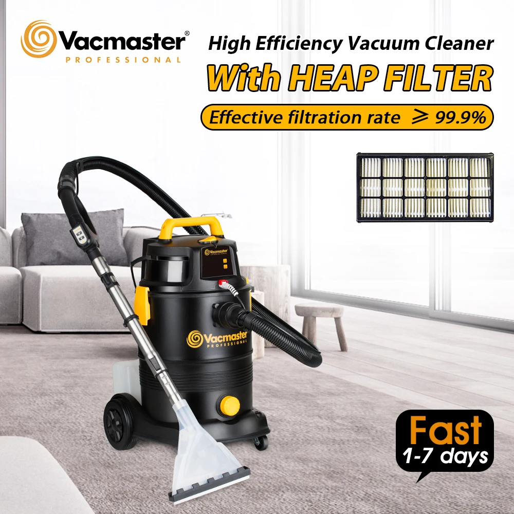 

Vacmaster Carpet Vacuum Cleaner 30L Home Vacuum Cleaner 2 in 1 Wet Dry Vacuums Car Cleaner 19KPa Powerful Dust Collector