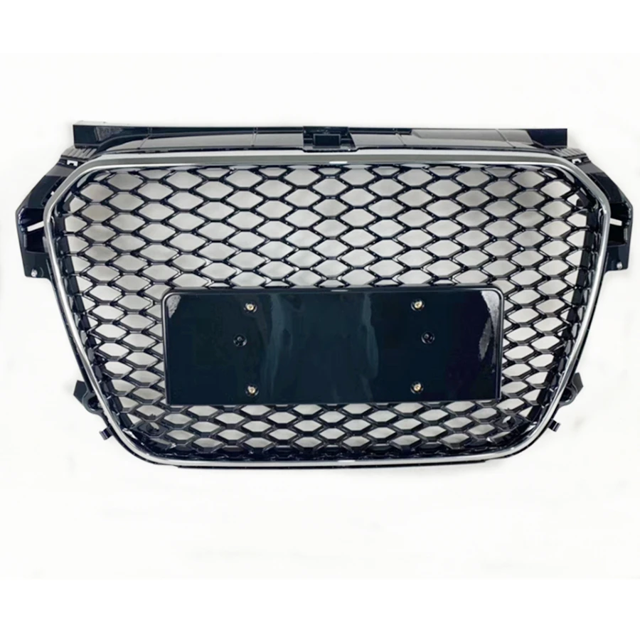 

Chrome Frame Black Grill Car Front Bumper Grille Grill for Audi RS1 for A1/S1 Grill 2010 2011 2012 2013 2014 without Emblem