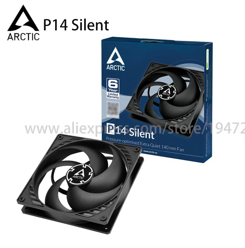 Кулер ARCTIC P14 PWM PST для ПК кулер с двумя шариками и умным контролем температуры 3