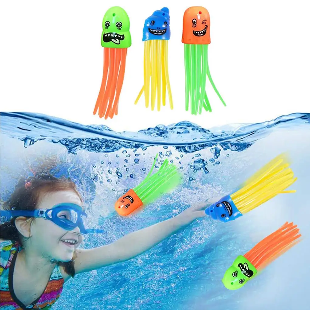 

3X Octopus Toy Bath Plaything Birthday Gift Interesting Great Resilience Training Prop Entertainment Underwater