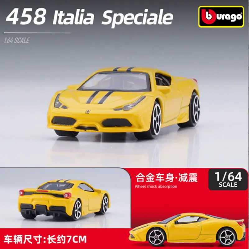 Фото Bburago 1:64 Ferrari LaFerrari F40 F50 F12 TDF SF90 ROMA SP3 Модель спортивного автомобиля из сплава Металлические автомобили Модель автомобиля Миниатюрная масштабная игрушка №4