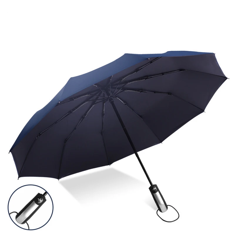 

Автоматический зонт, деловой зонт, зонт для мужчин, женский мужской солнцезащитный зонт, большой автоматический складной зонт с 10 косточкам...