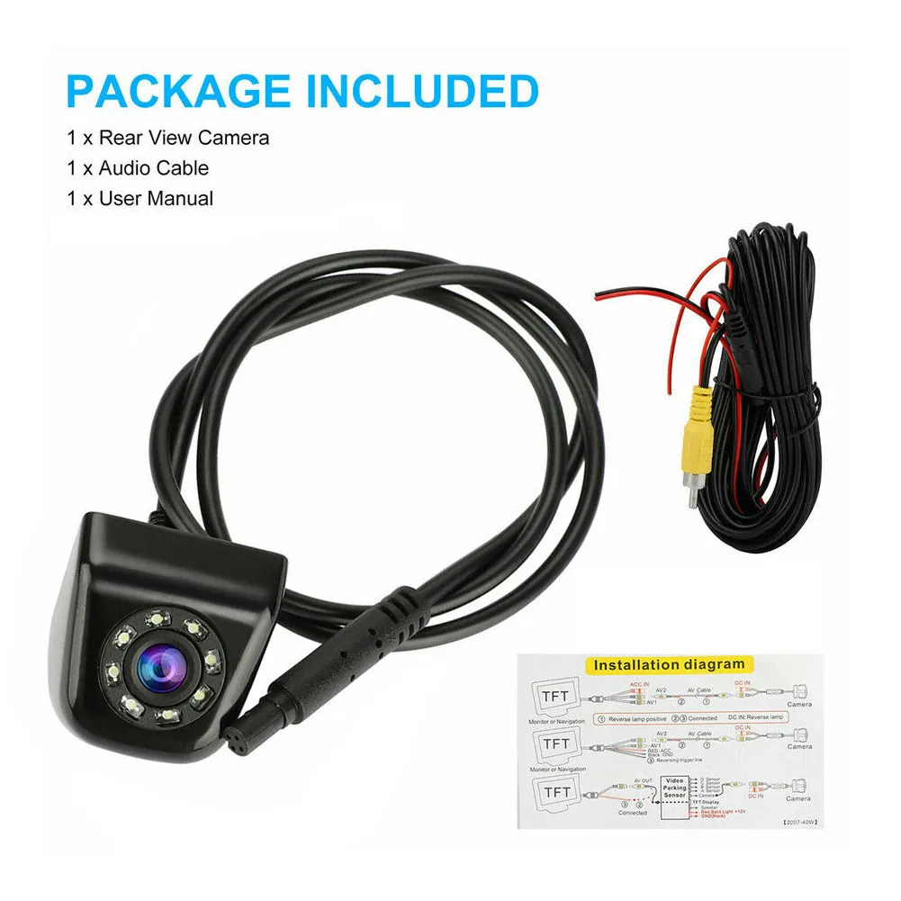 

Brand New Rear View Camera Backup Camera Accessories Audio Cable Black