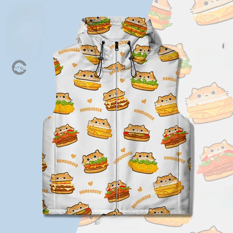 Оригинальный японский модный мультяшный кот-гамбургер для малышей милый