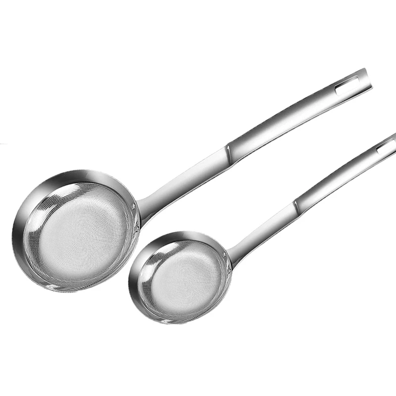 

2 Pieces Of Stainless Steel Fine Mesh Filter Fine Mesh Sieve Fine Mesh Stainless Steel Colander Food Filter Funnel Sieve