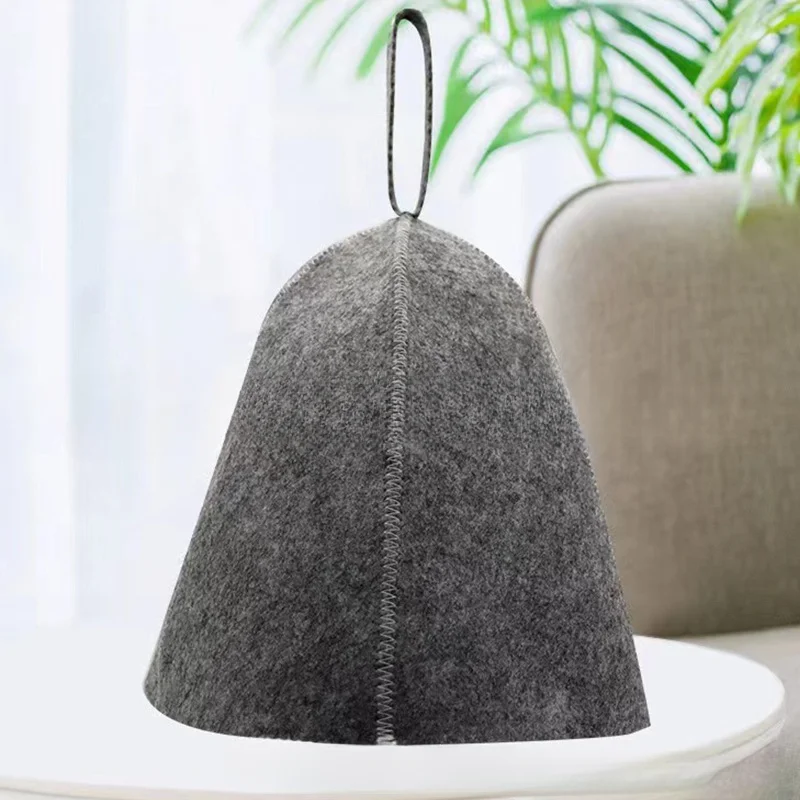

1PC Felt Head Protection Bath Anti Heat Free Size Russian Style Shower Cap Sauna Hat Sauna Vaporarium Accessories Wholesale