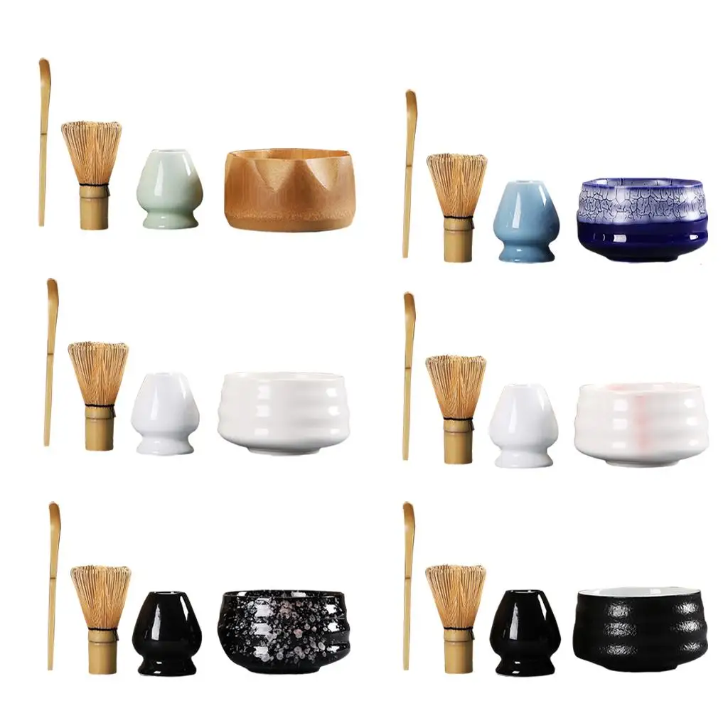 

Japanese Style Whisk Set Ceramic Whisk Holder Bamboo Tea Gift
