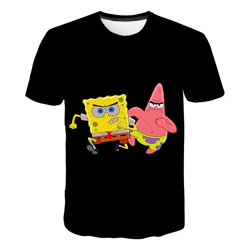 

Семейная футболка с 3d губкой 2022, забавная желтая футболка Bobbob, футболка с принтом солнечного света для мальчиков, мультяшная детская одежда,...