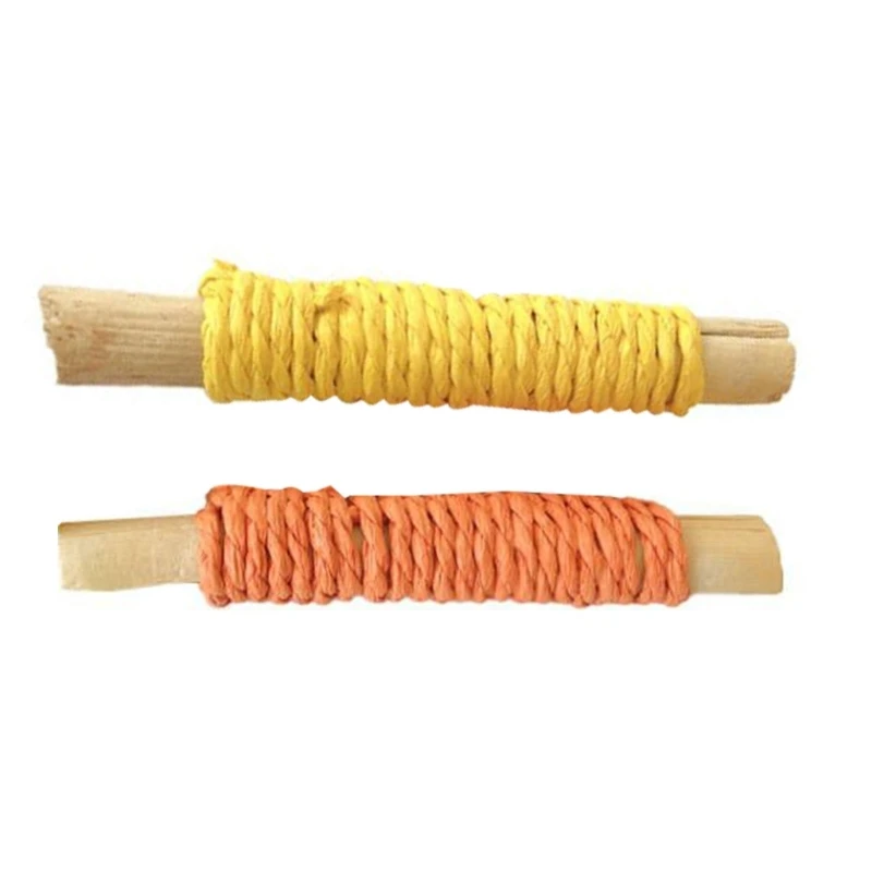 

Pet Snacks Sweet Bamboo Sticks with Paper Rope Chew Toy for Bunny Squirrel Rabbit Guinea Pigs 4.72 Inch Length M76D