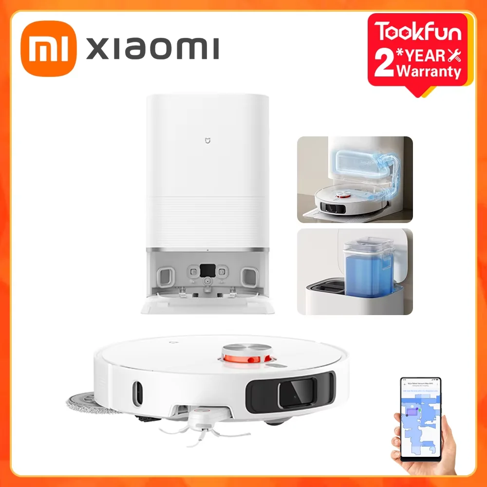 

Робот-пылесос Xiaomi Mijia M40, 75 Вт, беспроводной, влажная уборка, пылесборник