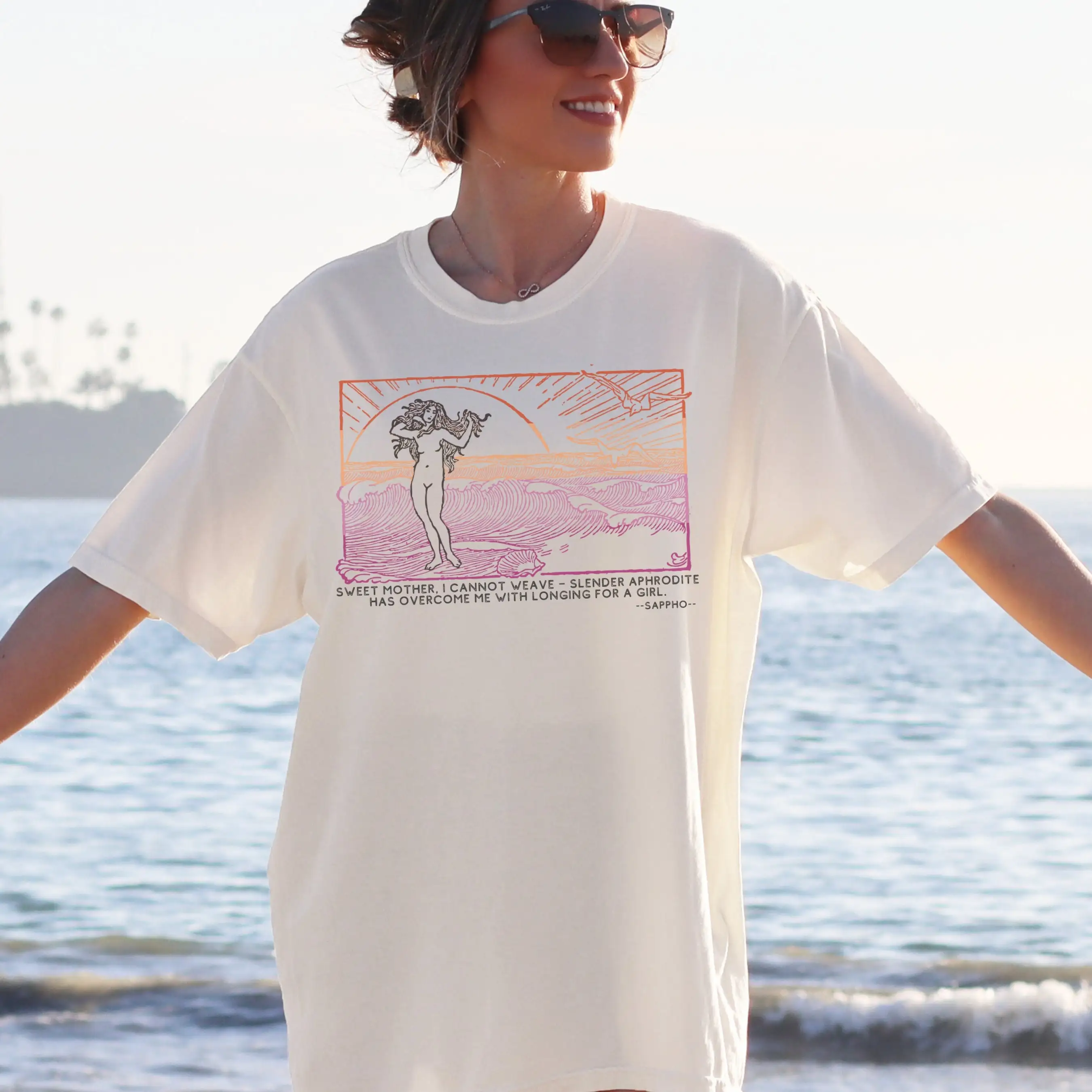 Футболка Sappho Comfort Colors PoeT Literary Queer Pride LesbianPride Бисексуал Сапфик Темная Академическая